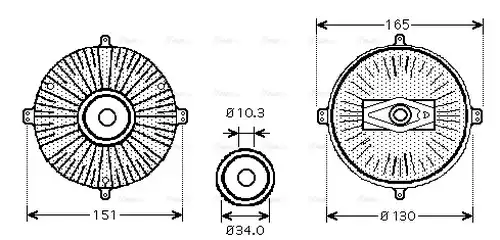 съединител, вентилатор на радиатора AVA QUALITY COOLING MSC413