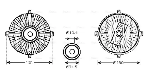 съединител, вентилатор на радиатора AVA QUALITY COOLING MSC420