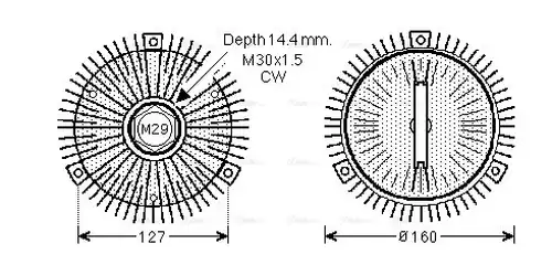 съединител, вентилатор на радиатора AVA QUALITY COOLING MSC490