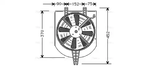 вентилатор, охлаждане на двигателя AVA QUALITY COOLING MT7501