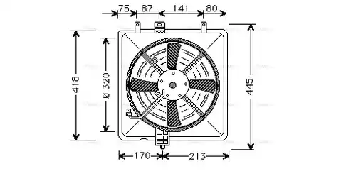 вентилатор, охлаждане на двигателя AVA QUALITY COOLING MT7502