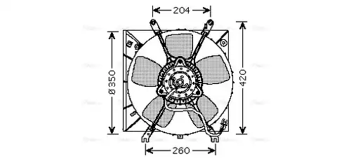 вентилатор, охлаждане на двигателя AVA QUALITY COOLING MT7506