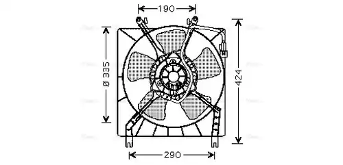 вентилатор, охлаждане на двигателя AVA QUALITY COOLING MT7511