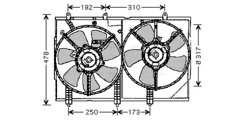 вентилатор, охлаждане на двигателя AVA QUALITY COOLING MT7523