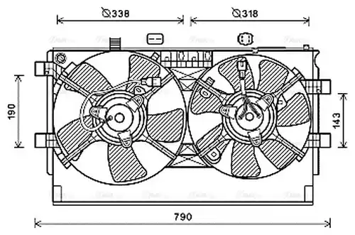 вентилатор, охлаждане на двигателя AVA QUALITY COOLING MT7529