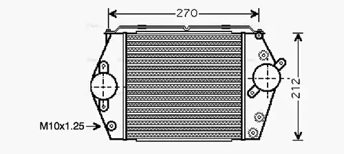 интеркулер (охладител за въздуха на турбината) AVA QUALITY COOLING MZ4188