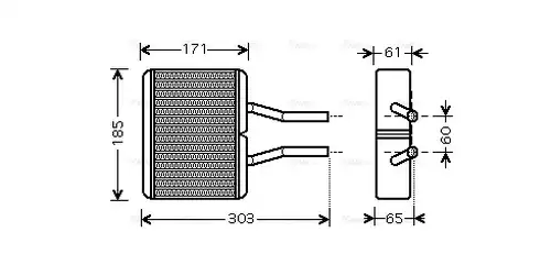 топлообменник, отопление на вътрешното пространство AVA QUALITY COOLING MZ6193