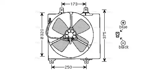 вентилатор, охлаждане на двигателя AVA QUALITY COOLING MZ7501