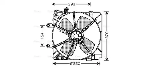 вентилатор, охлаждане на двигателя AVA QUALITY COOLING MZ7511
