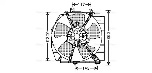 вентилатор, охлаждане на двигателя AVA QUALITY COOLING MZ7513