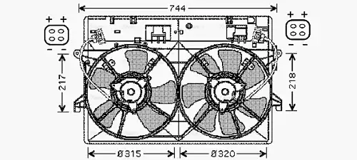 вентилатор, охлаждане на двигателя AVA QUALITY COOLING MZ7524