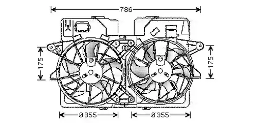 вентилатор, охлаждане на двигателя AVA QUALITY COOLING MZ7532