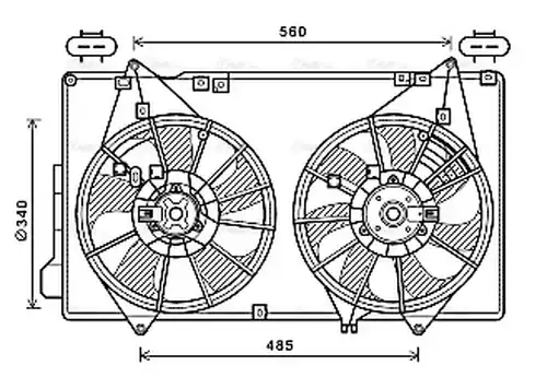 вентилатор, охлаждане на двигателя AVA QUALITY COOLING MZ7553