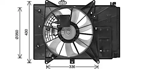 вентилатор, охлаждане на двигателя AVA QUALITY COOLING MZ7555