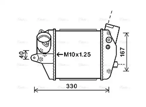 интеркулер (охладител за въздуха на турбината) AVA QUALITY COOLING MZA4243