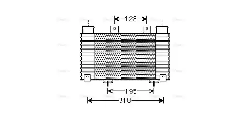 интеркулер (охладител за въздуха на турбината) AVA QUALITY COOLING MZA4250