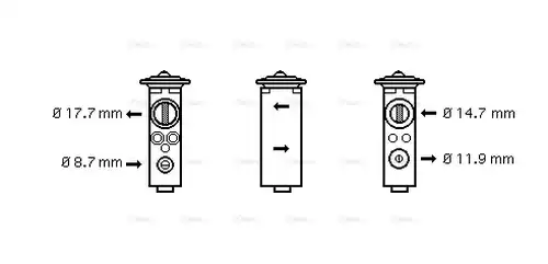 разширителен клапан, климатизация AVA QUALITY COOLING OL1375