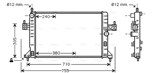 воден радиатор AVA QUALITY COOLING OL2305