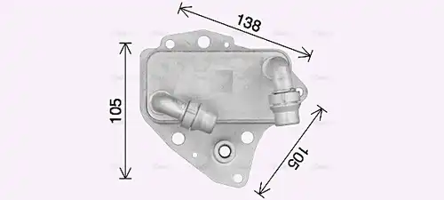 маслен радиатор, двигателно масло AVA QUALITY COOLING OL3705