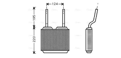 топлообменник, отопление на вътрешното пространство AVA QUALITY COOLING OL6132