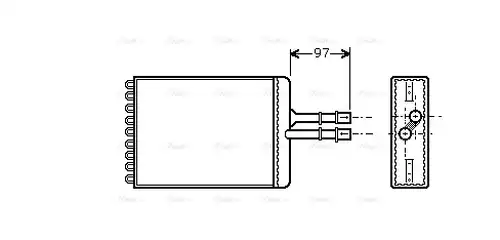 топлообменник, отопление на вътрешното пространство AVA QUALITY COOLING OL6216