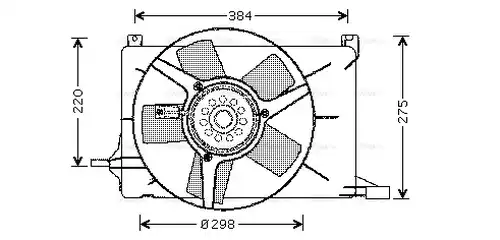 вентилатор, охлаждане на двигателя AVA QUALITY COOLING OL7502