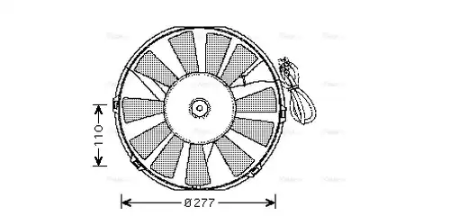 вентилатор, охлаждане на двигателя AVA QUALITY COOLING OL7523