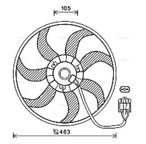 вентилатор, охлаждане на двигателя AVA QUALITY COOLING OL7657