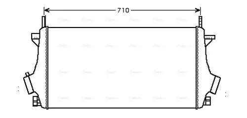 интеркулер (охладител за въздуха на турбината) AVA QUALITY COOLING OLA4476