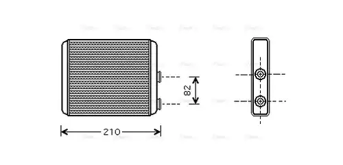 топлообменник, отопление на вътрешното пространство AVA QUALITY COOLING OLA6353