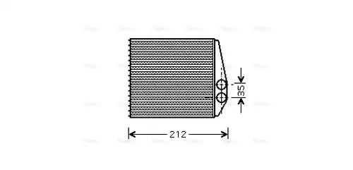 топлообменник, отопление на вътрешното пространство AVA QUALITY COOLING OLA6354