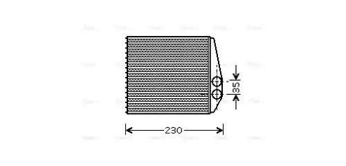 топлообменник, отопление на вътрешното пространство AVA QUALITY COOLING OLA6355