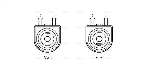 маслен радиатор, двигателно масло AVA QUALITY COOLING PE3285