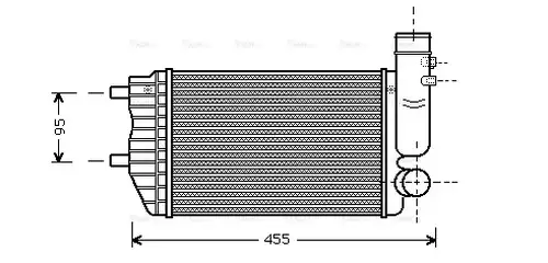 интеркулер (охладител за въздуха на турбината) AVA QUALITY COOLING PE4183