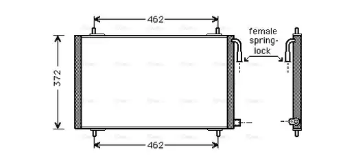 кондензатор, климатизация AVA QUALITY COOLING PE5191