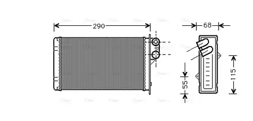 топлообменник, отопление на вътрешното пространство AVA QUALITY COOLING PE6100