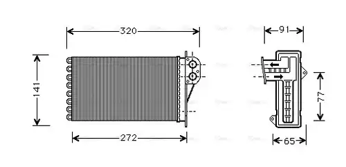 топлообменник, отопление на вътрешното пространство AVA QUALITY COOLING PE6199