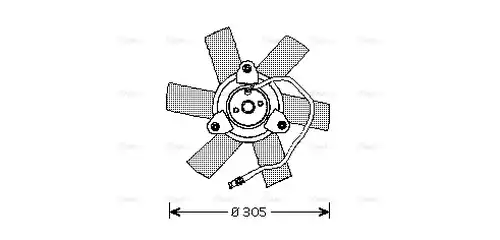 вентилатор, охлаждане на двигателя AVA QUALITY COOLING PE7514