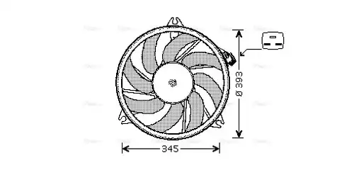 вентилатор, охлаждане на двигателя AVA QUALITY COOLING PE7525