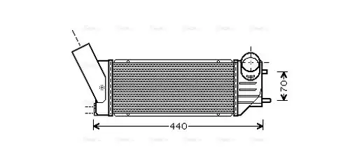 интеркулер (охладител за въздуха на турбината) AVA QUALITY COOLING PEA4279