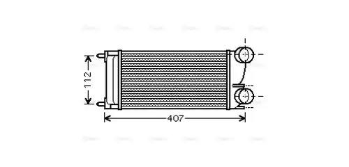 интеркулер (охладител за въздуха на турбината) AVA QUALITY COOLING PEA4332