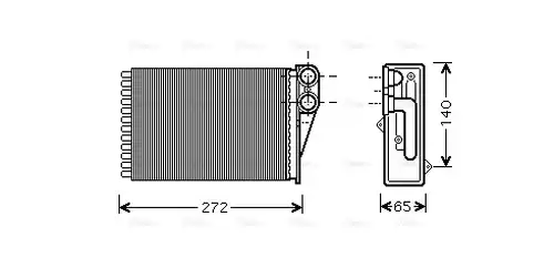 топлообменник, отопление на вътрешното пространство AVA QUALITY COOLING PEA6292