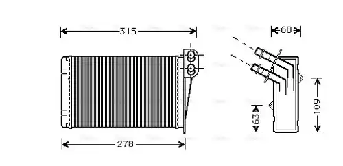 топлообменник, отопление на вътрешното пространство AVA QUALITY COOLING RT6228