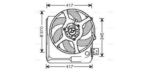 вентилатор, охлаждане на двигателя AVA QUALITY COOLING RT7524