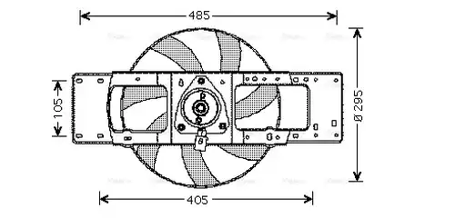 вентилатор, охлаждане на двигателя AVA QUALITY COOLING RT7527
