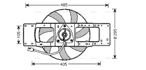 вентилатор, охлаждане на двигателя AVA QUALITY COOLING RT7528