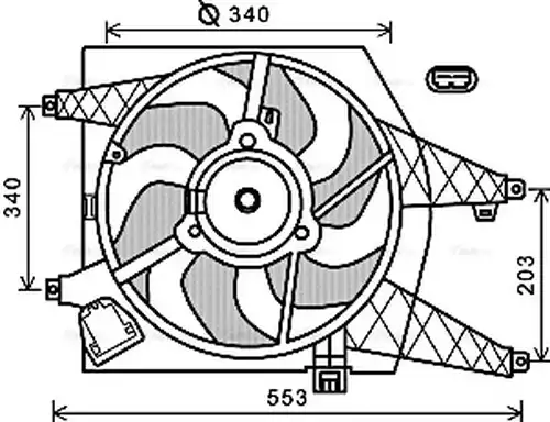 вентилатор, охлаждане на двигателя AVA QUALITY COOLING RT7548