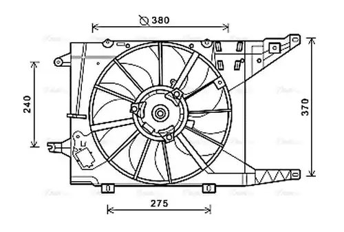 вентилатор, охлаждане на двигателя AVA QUALITY COOLING RT7549