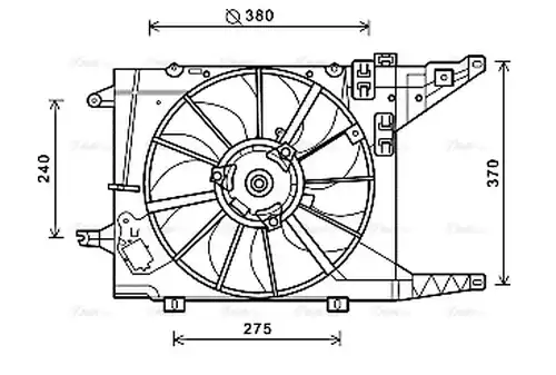 вентилатор, охлаждане на двигателя AVA QUALITY COOLING RT7550