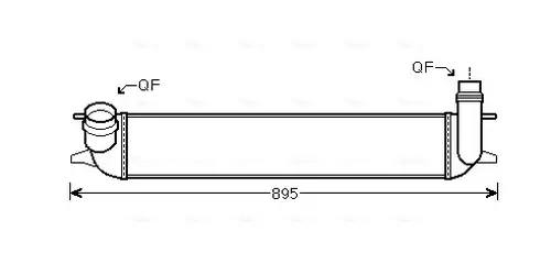 интеркулер (охладител за въздуха на турбината) AVA QUALITY COOLING RTA4462